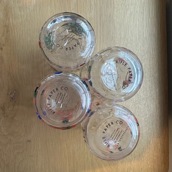 Anthro x rifle paper company glasses set of 4 - Picture 2 of 2